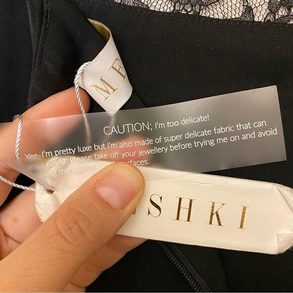 Meshki black lace romantic goth long sleeve Teagan jumpsuit romper open back S - Picture 7 of 10